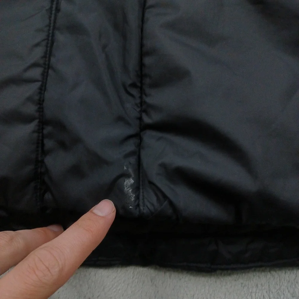 Banana Republic Vest Mens Large Black Down Pockets Preppy Full‎ Zip